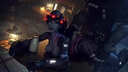 3d animated ass bouncing_breasts breasts bubble_butt clothed_sex doggy_style duo female jiggle long_hair loop male no_sound overwatch overwatch_2 reaper reddoe sex straight tagme video widowmaker