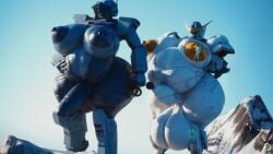 2futas 3d futanari gundam huge_ass hyper_breasts lactation mecha mobile_suit pregnant pregnant_futa robot_girl runn1non thick_thighs