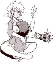 1girls 1milf 2boys age_difference angry areolae ass barefoot blush bottomless breast_smother breasts breath clenched_teeth clothed_sex drooling evil_grin eyelashes feet female female_on_top gesture greyscale hair_grab human izuku_midoriya katsuki_bakugou large_breasts larger_female leg_lock leg_wrap middle_finger milf mitsuki_bakugou monochrome mother_and_son mother_and_son's_rival motherly_cuckold multiple_boys my_hero_academia nipples older_female_younger_male saliva sex shirt_grab shirt_lift short_hair size_difference smaller_male soles spiked_hair straight straight_hair sweat thetenk toes vaginal_penetration white_background young_man_and_milf younger_penetrating_older