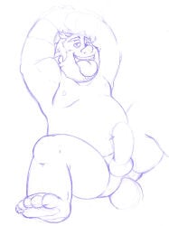 1boy artist_request ass balls barley_lightfoot chubby dildo disney elf erection male male_only monochrome nipples onward_(2020) penis pixar sex_toy solo tongue_out