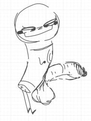 asshole big_penis blueruchka blush blushing dickgirl futa_only futanari hyper hyper_penis ii inanimate_insanity long_penis microphone_(ii) object_show object_shows pervert_female sketch x_anus