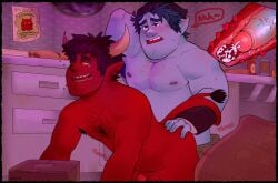 2020 2boys anal ass barley_lightfoot demon disney elf erection fizzipopsoda gay male male_only onward_(2020) original_character penis pixar x-ray yaoi