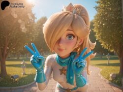 1girls 3d ai_generated mario_(series) patreon princess_rosalina rosalina super_mario_bros. super_mario_galaxy toriten