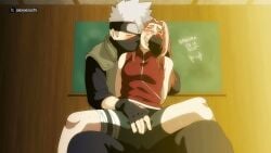 1boy 1girls animated animation bestofnesia black_shorts kakashi_hatake maledom masturbation moaning naruto naruto_(classic) naruto_(series) open_legs pussy pussy_focus sakura_haruno sexyexxchi shorts sound tagme thighs video