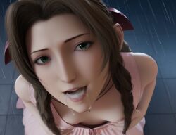 aerith_gainsborough after_fellatio after_oral ai ai_generated cum_in_mouth cum_on_face final_fantasy final_fantasy_vii final_fantasy_vii_remake overflowing_cum realistic swallowing_cum