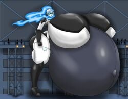 giantess gigantic_breasts hyper_pregnancy mecha pregnant robot_girl smuggerssmuggs