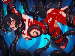1girls 1monster ahe_gao alien april_hopps barefoot black_hair blush blushedpixie blushing brown_eyes bunny_tail cotton-web defeated defeated_heroine dubious_consent large_ass large_breasts lttanuki neck_tattoo nipples original_character questionable_consent ripped_clothing spider-man_(series) spidersona symbiote tan_skin tentacle tentacle_between_breasts tentacle_bondage tentacle_in_ass tentacle_in_pussy tentacle_monster tentacle_on_breast tentacle_penetration tentacle_sex tentacles tongue_out venom_(marvel)