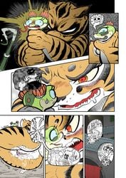 angry anus bone clitoris comic dreamworks duo feline female frown fur kung_fu_panda mammal master_tigress master_viper pussy pussy_juice reptile scales scalie skeleton snake speechless stripes sweat teeth text tiger tongue tongue_out zenmigawa zoophilia