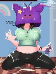 andyret_flo0w argentina big_breasts breasts breasts_out brown_hair chat embarrassed glue happy nimu nimu_(cosplay) nimu_(irl) spanish_text streamer streaming text thick thick_ass thick_thighs thighhighs thighs twitch twitch.tv twitch_streamer twitter youtube youtube_hispanic youtuber youtuber_girl youtubers