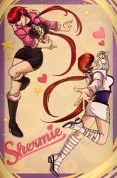 1girls big_breasts boob_window cleavage curvy hips king_of_fighters light-skinned_female light_skin long_hair red_hair shermie_(kof) voluptuous_female