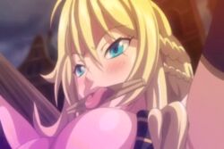 angry angry_expression angry_eyes angry_face animated bare_shoulders blonde_hair blue_eyes breasts long_hair mashou_no_nie mashou_no_nie_3 mireille_von_austria murakami_teruaki nipples rape straight