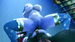 1boy 1girls 3d anal anal_insertion anal_sex animated ass balls balls_markings belly belly_bulge blizzard_entertainment bulge draenei fur furry gloves hooves horn horsecock interracial interspecies kaminakirei original_character penetration penis pussy pyrista reverse_cowgirl_position shaved_pussy source_filmmaker stockings tagme tail tail_around_penis tail_wrapped_around_penis tattoo tauren tongue_out video warcraft warpaint world_of_warcraft