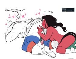 1boy 1girls ass big_ass countryhumans countryhumans_girl female female_rimming_male femdom gentle_femdom heart male malesub mexico_(countryhumans) request rimming rimming_male rodenn_mmdisimo russia_(countryhumans) simple_background spanish_text text white_background