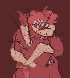 artist_request fan_character gray_hair grey_hair humanoid leg_lock monster monster_on_male obscured_penetration older_male original_character pandemonium_(pressure) pressure_(roblox) roblox roblox_game source_request standing standing_sex tagme