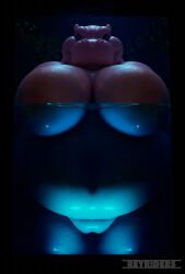 2026 3d_(artwork) 3d_animation against_surface animated anthro belly big_belly big_breasts breasts digital_media_(artwork) female fupa genitals hippopotamid huge_belly huge_breasts loop mammal navel nipples nude on_glass overweight overweight_anthro overweight_female reyriders solo underwater vulva water