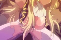 animated bare_shoulders blonde_hair blue_eyes breasts censored long_hair mashou_no_nie mashou_no_nie_3 mireille_von_austria multiple_boys murakami_teruaki rape straight