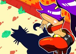 akkie akkie_darts ass big_ass butt_crack dark-skinned_female long_hair posing purple_hair shadow shantae shantae_(character) sideboob wayforward