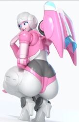 1girls arcee arcee_(g1) big_ass dat_ass heels looking_at_viewer robot transformers transformers_g1 trawert