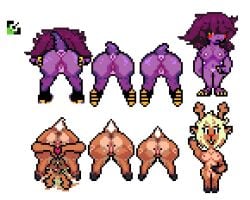 2d accurate_art_style anus ass breasts deltarune dmoons naked noelle_holiday pixel_art pixelated pussy sprite sprite_art sprite_sheet susie_(deltarune) undertale_(series)