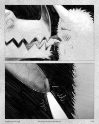2026 4:5 absurd_res all_mighty_lord_(sharkinthepark) avian bat beak bird blush bodily_fluids border closed_eyes duo genitals greyscale hi_res male mammal monochrome owl penetration penile penis penises_touching saliva sharkinthepark tapering_penis tongue tongue_penetration