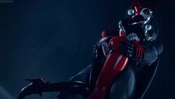 1boy 1girls 3d animated arm_grab ass ass_grab batman batman:_arkham_knight batman_(series) big_ass big_penis bodysuit breasts clothed clothes dat_ass dc_comics domino_mask duo face_paint female grab harley_quinn harley_quinn_(arkham) harley_quinn_(arkham_knight) harley_quinn_(classic) high_heels highres human large_breasts lipstick looking_back male male/female mask myztsfm no_sound outercourse penis red_lipstick sideboob skin_tight source_filmmaker standing straight thigh_sex thighjob tight_clothes video