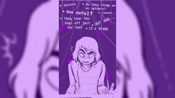 2:3 5_eyes 6_arms alternate_universe anal anal_sex anthro apron arachnid arthropod ass big_ass big_butt big_penis blush bodily_fluids bondage bottom_heavy bottomless bound clothed clothing cock_sock comic condom cowgirl_position doughnut dounette_(under_(her)_tail) effect effects ejaculation english_text english_voice_acting female filled_condom food footwear frisk frisky_(under_(her)_tail) gag genitals hi_res high_heels huge_cock human humanoid legwear letter licking male mammal mp4 muffet multi_arm multi_eye multi_limb on_top page_10 page_11 page_12 page_9 penis penis_clothing profanity reverse_cowgirl_position sex sexual_barrier_device shieldshroud shoes sign sitting socks sound sound_edit spider spider_web spread_legs spreading straight suspension sweat text thewill tongue tongue_out translated twinkleparkvo under_(her)_tail undertale undertale_fanfiction video video_games voice voice_acted warning web_(disambiguation)