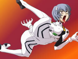 1girls 2006 ahe_gao anatomically_incorrect blue_hair cameltoe clothing contortion erect_nipples erect_nipples_under_clothes female female_only fey_(circle) flexible love_bulge neon_genesis_evangelion open_mouth plugsuit red_eyes rei_ayanami short_hair small_breasts solo tongue what