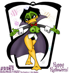 2003 anthro breasts color count_duckula duck exposed_breasts female female_only front_view lil'_shock rule_63 solo