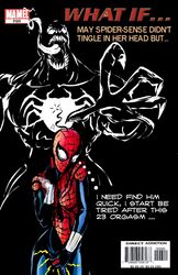 1boy 1girls female male marvel marvel_comics mayday_parker mc2 pat smooth_skin spider-girl spider-man_(series) straight symbiote venom_(marvel)