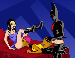 1boy 2006 2girls bad_guy batman batman_(series) batman_(terry_mcginnis) batman_beyond bisexual bisexual_(female) boots cunnilingus dana_tan dark-skinned_female dark_skin dc_comics dcau doggy_style female ffm_threesome interracial light-skinned_female male max_gibson sex terry_mcginnis threesome yuri