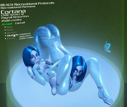 2d 2girls 69 all_fours artificial_intelligence blue blue_body blue_eyes blue_hair blue_pussy blue_skin breasts clitoris clone cortana cortana_v2 cunnilingus female female_focus female_only halo_(game) halo_(series) hologram licking markings microsoft multiple_girls nipples nude on_back oni_(artist) oral oral_sex piercing pussy pussy_juice saliva selfcest sex short_hair spread_legs spreading tasting_self top-down_bottom-up translucent uncensored vaginal_penetration yuri