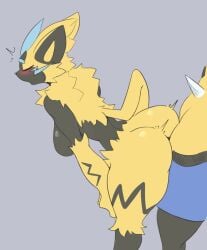 anthro anthro_on_anthro anthro_penetrated anthro_penetrating anthro_penetrating_anthro ass bent_over big_butt blush breasts cooliehigh female female_penetrated fur hi_res legendary_pokémon lucario male male/female male_penetrating male_penetrating_female nintendo penetration pokemon pokemon_(species) video_games yellow_body yellow_fur zeraora