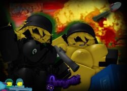 2girls 3d arrymix crocket_battler_(the_battle_bricks) meme_in_the_background reference_image roblox roblox_game robloxian rocket_battler_(the_battle_bricks) self_upload tagme the_battle_bricks