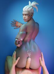 1boy1girl 3d ass big_ass blizzard_entertainment cum cybernetic_arm cyborg cyborg_girl dark-skinned_female dark_skin doggy_style dreadlocks ebony ebony_female francis_brown gilf grabbing_ass grey_hair interracial interracial_sex light-skinned_male light_skin looking_back naked naked_female naked_male nude nude_female nude_male old_woman overwatch overwatch_2 sex sojourn_(overwatch)