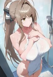 ai_assisted ai_generated amagi_brilliant_park bath bathing bathroom beautiful_girl big_ass big_breasts curvy female sento_isuzu sexy taugust