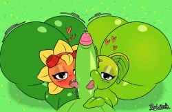 1boy 2026 2girls background big_ass big_penis blush blush_lines bottom_heavy breedable_hips collaborative_fellatio comic_panel digital_drawing_(artwork) digital_media_(artwork) dragon_bruit_(pvz) eyelashes female grass green_skin heart hearts high_resolution highres huge_ass huge_butt huge_cock kissing_penis leaf leaf_hands licking licking_penis looking_up male nude nude_female onomatopoeia peashooter_(pvz) penis petals plant plant_girl plants_vs_zombies plants_vs_zombies:_heroes plants_vs_zombies_2:_it's_about_time png popcap_games pov precum precum_drip pvz pvz_2 raylopez solar_flare_(pvz) thick_thighs thighs tongue tongue_out voluptuous voluptuous_female