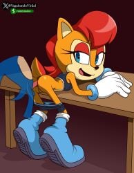 absurd_res anal anal_sex archie_comics bra breasts canon_couple clothing doggy_style female from_behind_position hi_res male panties penetration sally_acorn_(post-sgw) scut_tail sega sex short_tail sonic_the_hedgehog sonic_the_hedgehog_(archie) sonic_the_hedgehog_(comics) sonic_the_hedgehog_(series) sports_bra tail underwear vagabundovir2a1