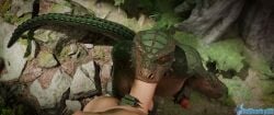 2boys 3d animated anthro argonian blowjob dasharky3d fellatio gay human human_on_male human_penetrating light-skinned_male looking_at_viewer pov scalie skyrim sound tagme video