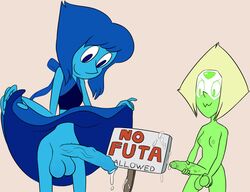 2futas balls big_balls big_penis bottomless breasts cum cum_drip cum_on_sign dickgirl dress_lift foreskin full_circle futa_only futanari gem_(species) glans intersex lapis_lazuli_(steven_universe) long_foreskin long_penis meme multiple_intersex nipples partially_retracted_foreskin penis penis_under_dress peridot_(steven_universe) sign skirt_lift small_breasts steven_universe uncircumcised uncut unretracted_foreskin veiny_penis