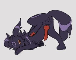 4_toes animal_genitalia animal_penis anus arm_tuft ass ass_up backsack balls black_body black_fur bodily_fluids canine_genitalia canine_penis cheek_tuft digital_media_(artwork) digitigrade eeveelution elbow_tuft facial_tuft farochish feet feral fur generation_2_pokemon genital_fluids genitals hi_res knot knotted_penis looking_at_genitalia looking_at_own_penis looking_at_penis looking_at_self male male_feral male_only male_penetrated nintendo one_eye_obstructed pawpads penis pokemon pokemon_(species) precum precum_string presenting presenting_balls presenting_hindquarters presenting_penis raised_leg red_pawpads red_penis sheath sheath_tuft smile solo tail tail_aside toes tuft umbreon