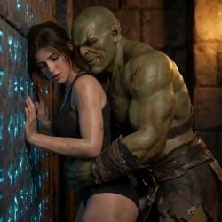 1female 1girls 1orc 2026 ai_generated animated brown_hair deep_penetration doggy_style dominant_male female female_human/male_orc female_penetrated forced grabbing interspecies lara_croft lara_croft_(survivor) longer_than_10_seconds moaning moaning_in_pleasure moans muddy orc orc_male orc_on_human passionate passionate_sex penetration penetration_from_behind ponytail sex_from_behind sound standing tagme temple tomb_raider tomb_raider_(survivor) vaginal_penetration vaginal_sex video video_games