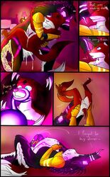 after_sex ass bedroom bioluminescence blacklight canine captainzepto comic cum cum_in_ass cum_inside cum_while_penetrated cybernetics cyborg dialogue english_text father father_and_son forced fox glowing incest knot machine male mammal markings masturbation open_mouth orgasm parent penetration penis prosthetic scouter sergal son text tongue tongue_out vore yaoi