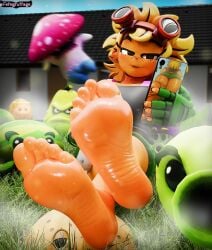 accident ass barefoot dmandestroys feet feet_fetish feet_focus feet_together fefegruffage female foot_fetish foot_focus foot_up foot_worship footjob freckles giant_ass giantess goggles grass larger_female male oiled oiled_feet orange_skin outside plant plant_girl plants_vs_zombies plants_vs_zombies:_heroes pvz short_hair short_shorts shorts solar_flare_(peargor) solar_flare_(pvz) stepped_on stuck stuck_to_foot sunflower sunflower_(pvz) tagme tan_skin thick_ass thick_thighs tight_clothing tiny_male yellow_hair