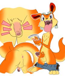 1boy 2023 ariesartist ass balls daxter flaccid foreskin gay jak_and_daxter male male_only penis solo transparent_background uncensored video_games yaoi