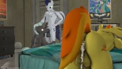 3d_(artwork) after_anal after_sex animal_genitalia animal_penis anthro anus ass_to_mouth backsack balls bed bedroom bedroom_sex bent_over bodily_fluids cum cum_in_ass cum_inside digital_media_(artwork) equid equine equine_genitalia equine_penis eye_contact fellatio friendship_is_magic ftm_crossgender furniture gaping gaping_anus genital_fluids genitals group hand_on_belly hand_on_head hand_on_hip hasbro hi_res inside leaking_cum looking_at_another male male/male male_penetrated male_penetrating male_penetrating_male mammal my_little_pony mythological_creature mythological_equine mythology nipples nude on_bed one_after_another oral pegasus penetration penile penis polyamory rainium rule_63 sex soarin_(mlp) source_filmmaker_(artwork) spitfire_(mlp) thunderlane_(mlp) trio wings wonderbolts_(mlp)