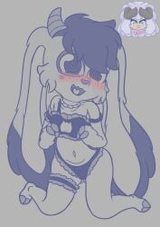 1girls 2025 anthro anthro_female anthro_only anthro_solo belly_button billie_(billie_bust_up) billie_bust_up blush blush_lines blushing blushing_at_viewer bovid bovine bra caprine clothed clothing cristalyzed cub female female_cub female_only floppy_ears fluffy fluffy_fur fur furry furry_female furry_only goat goat_girl goat_horns hair hooved_fingers hooves horns lewd long_ears looking_at_viewer no_color on_floor on_ground open_mouth panties sexy solo solo_anthro solo_female spiral_eyes swirly_eyes url young young_anthro young_female younger_anthro younger_female
