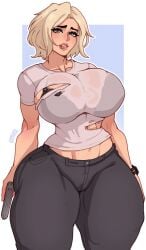 1girls big_breasts biohazard black_bra blonde_female blonde_hair bra_visible_through_clothes breasts breasts_bigger_than_head capcom clothed_female commission curly_hair female female_only grace_ashcroft grey_shirt huge_ass huge_breasts huge_hips huge_thighs jeans large_ass large_breasts large_butt large_thighs lettuce_uwu resident_evil resident_evil_9:_requiem round_ass round_breasts round_butt shirt short_hair solo solo_female thick_ass thick_hips thick_legs thick_thighs torn_clothes torn_shirt voluptuous voluptuous_body voluptuous_female waist wide_hips wide_thighs