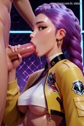 1girls 1girls1boy ai_generated animated animation beautiful blowjob blowjob_face breasts cum cute cute_face deepthroat female fevideos hi_res highres kpop_demon_hunters licking_penis naked nude original_character rumi_(kpop_demon_hunters) sex small_breasts smooth_skin straight sucking sucking_penis tagme video