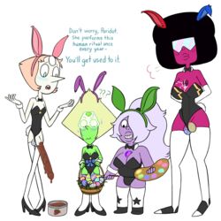 amethyst_(steven_universe) autopaizuri balls big_balls blush body_paint bunny_ears bunnysuit cartoon_network chocolate chocolate_on_penis dickgirl easter easter_balls eggs food_play foodplay foreskin full_circle futanari garnet_(steven_universe) gem_(species) gem_fusion glans high_heels intersex long_penis pearl_(steven_universe) penis peridot_(steven_universe) retracted_foreskin small_penis smooth_skin standing steven_universe transparent_background uncut