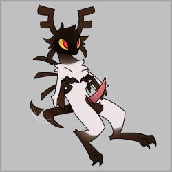 1:1 2_toes 3_fingers animal_genitalia animal_penis ankle_tuft anthro antlers arm_tuft ball_tuft balls big_pupils bodily_fluids brown_body brown_fur cervine_genitalia cervine_penis cheek_tuft claws digital_media_(artwork) digitigrade dilated_pupils dripping elbow_tuft envoyager facial_tuft feet finger_claws fingers fingers_together fur genital_fluids genitals horn leg_tuft male male_only nude penis pink_penis point_coloration precum precum_drip pupils rain_world reclining red_pupils scavenger_(rain_world) semi-anthro sheath short_tail solo tail tail_motion tailwag tapering_penis toe_claws toes tuft videocult white_body white_fur yellow_sclera